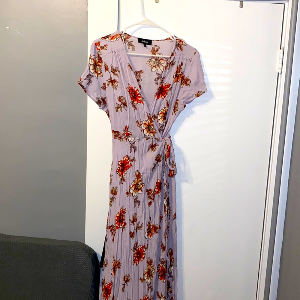 Floral Maxi Wrap Dress